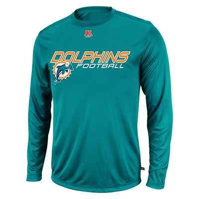 Miami Dolphins Short Yardage IV Performance Long Sleeve T Shirt   Aqua