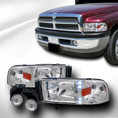 CHROME LED HEAD LIGHTS SIGNAL CORNER AM+FRONT BUMPER FOG LAMP V2 94 01