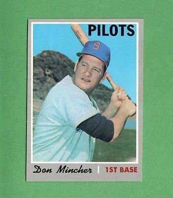 1970 TOPPS SET #185 DON MINCHER EXCELLENT MINT NEAR MINT EXMT NM J1