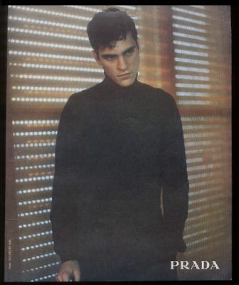 1997 Joaquin Phoenix photo Prada fashion print ad on PopScreen