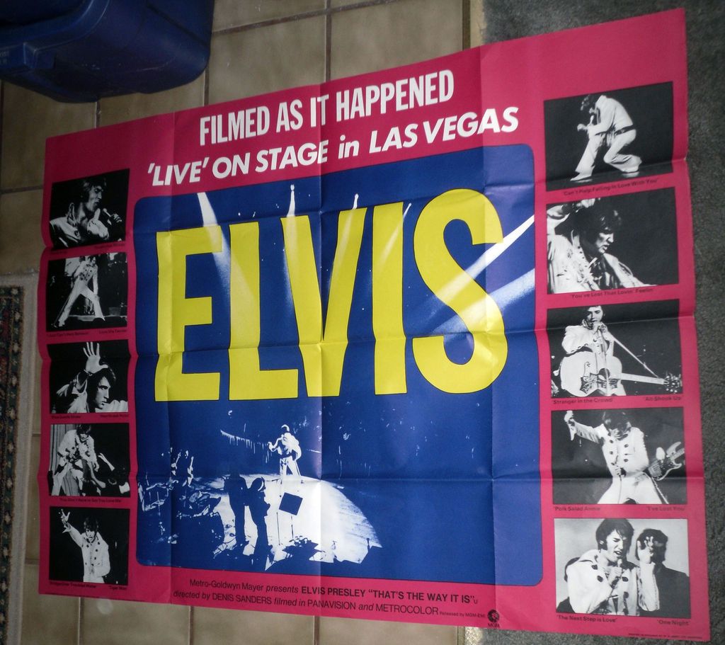 ELVIS PRESLEY original rare 30x40 Quad poster THATS THE WAY IT IS