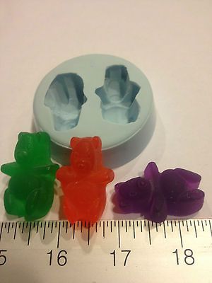 BEAR SILICONE MOLD (2 CAVITY)CHOCOLA TE, FONDANT, GUMPASTE,SUGAR CRAFT