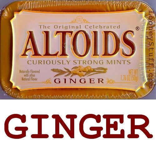 ALTOIDS STRONG MINTS   GINGER   12 1.76oz (50g) Tins