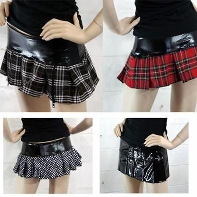 Plaid Pleated School Girl Mini Skirts Costume Halloween Clubwear Low