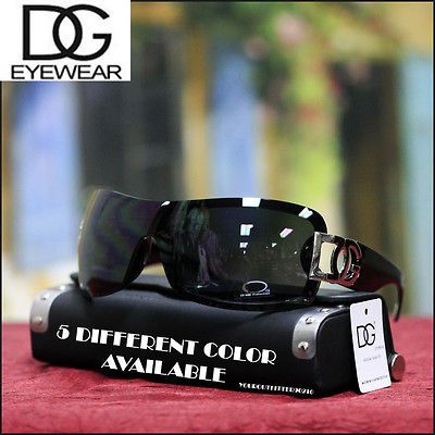 Brand NEW Womens DG Eyewear Shield SUNGLASSES Fashion Trendy Black