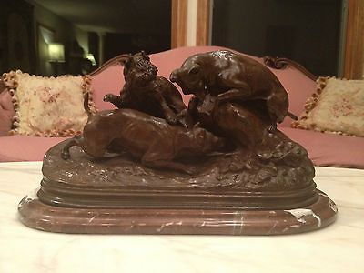 Mene Antique Bronze Sculpture Statue Signed circa 1850 Paid $18,000