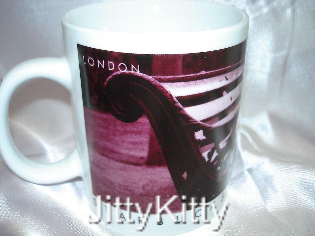 STARBUCKS LONDON PARK BENCH RASTAL CITY PORCELAIN MUG 18oz 2002 NEW