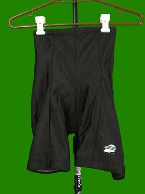 MENS PERFORMANCE PADDED NYLON/SPANDEX CYCLING SHORTS Blck M