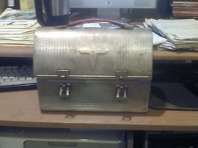 VINTAGE THERMOS ALUMINUM TIN LUNCH BOX