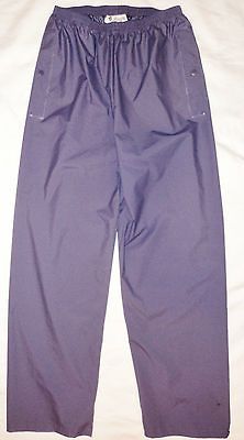 Columbia Womens Nylon Backed PVC Rain Pants, Size Large, Purple