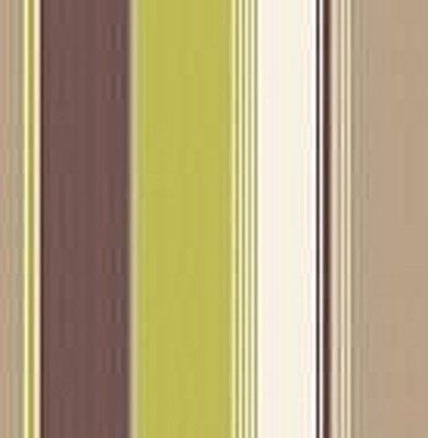 FEATHERS CHOCOLATE COFFEE & LIME STRIPE FEATURE WALLPAPER 30295 BY