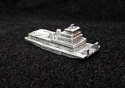 River Towboat Model pewter (NIB) barge pushboat / tugboat