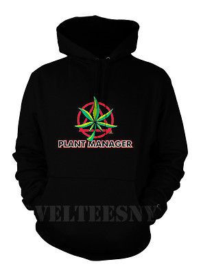 Manager   Weed Pot Smoking Funny Party College Humor  Mens Hoodie