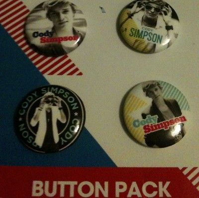 Cody Simpson 4 Button Set Cute Collectible Mini Buttons See Photo