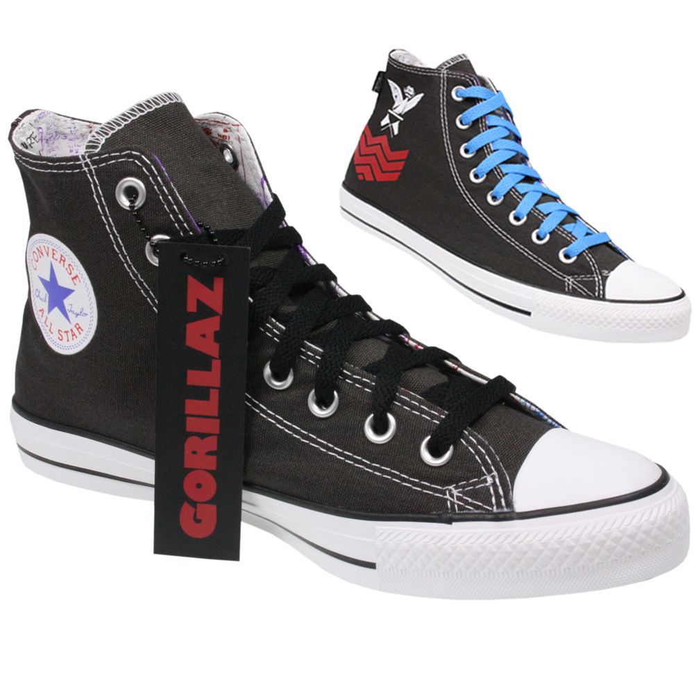 CONVERSE ALL STAR CHUCK TAYLOR HI GORILLAZ BELUGA/WHITE CANVAS BOOTS