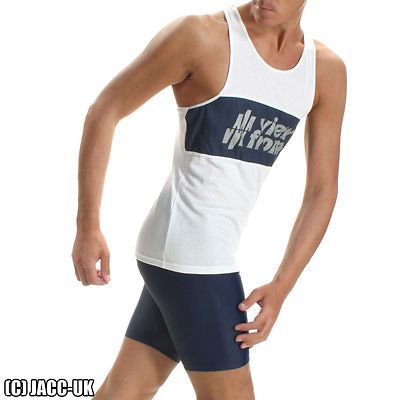 From White Athletics Gymnastics Running Vest Singlet Coolmax Int.TV408