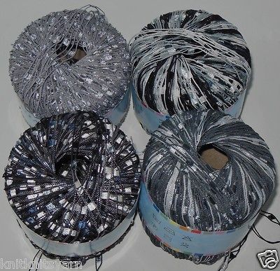 Lot of 4 balls TWINKLY TRAIL ladder trellis yarn mix8