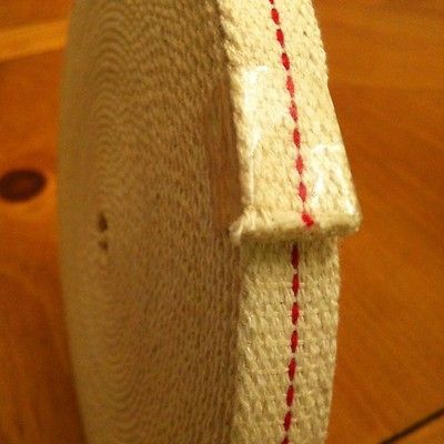 Oil Lantern Wick Roll 5/8 Inch x 33 Feet Long Red Striped Flat Lamp