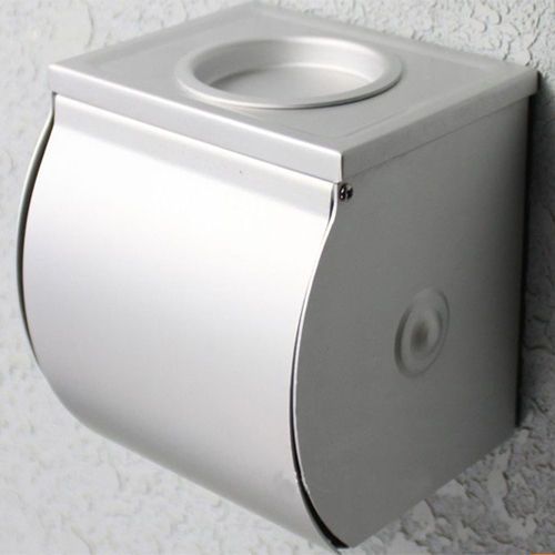 Bathroom Alumimum Toilet Paper Roll Tissue Container Covers Holder Box