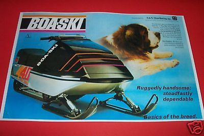 74 BOA SKI SS 440 SNOWMOBILE POSTER St. Bernard vintage sno