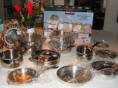 NEW Kirkland Signature™ 13 pc 18/10 Stainless Steel Cookware Set