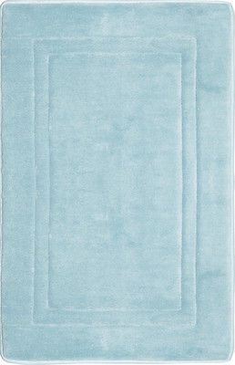 Foam Bathroom Blue Microfiber Racetrack Bath Rug  Actual 21 x 34