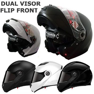 PLAIN COLOUR FULL FACE FLIP FRONT MOTORCYCLE MOTORBIKE CRASH HELMET