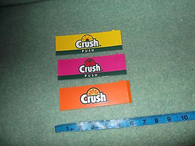 Crush Soda Lot Of 3 Cooler Button Tag Label Coca Cola Vintage Orange