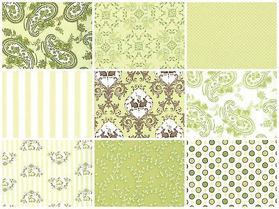 Junior Layer Cake Green Bunny Hill Design Moda 20 10 Quilt Fabric