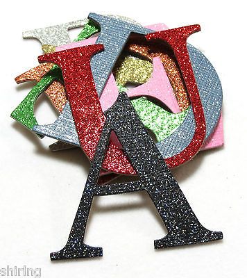 Custom 26 pcs Glitter Chipboard Alphabet Letter set 30 Colors