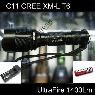 UltraFire 1400Lm C11 CREE XM L T6 LED Flashlight Torch lamp + Charger