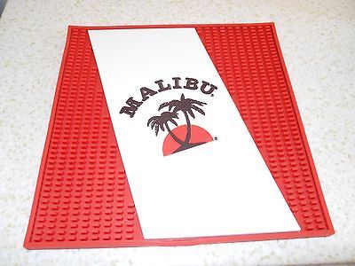 MALIBU BAR MAT 12 1/2 X 12 1/2 RUBBER WITH LOGO