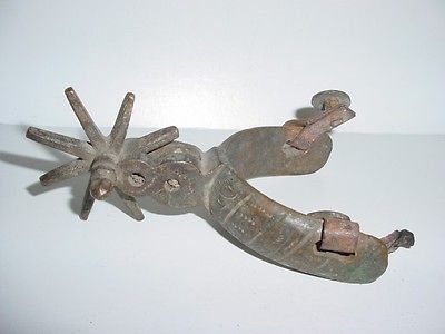 Antique Brass Mexican Single Spur Spurs Relic (303)