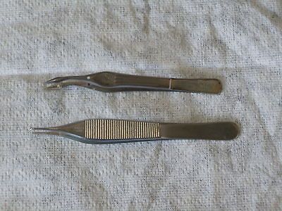 Vintage Medical Equipment Surgeons Tweezers Sklar Germany & Elosef