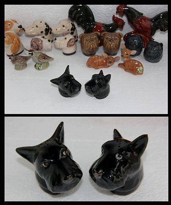 PAIR Rosemeade North Dakota Pottery 2 Scottish Terrier Salt & Pepper