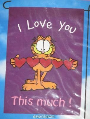 GARFIELD VALENTINES DAY I LOVE YOU THIS MUCH DECORATIVE GARDEN