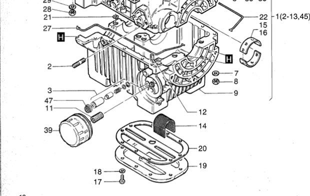 Hatz 2G30 diesel engine oil filter 7MC2A Davey Diesel