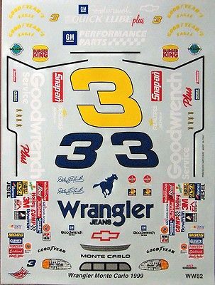 Dale Earnhardt 1999 Goodwrench Wrangler Retro Chevy