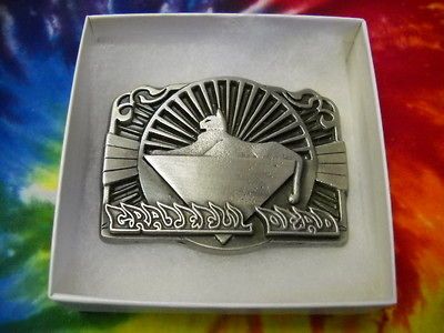 DEAD VINTAGE BELT BUCKLE JERRY GARCIA BAND CATS UNDER STARS #1936 NE W