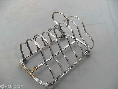 Vintage Silver Plated Toast Rack 6 Slice