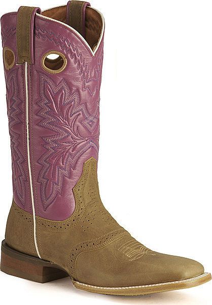 Rocky Womens 5036 NEW Del Rio Saddle Purple Tan Pink Western Boots 7