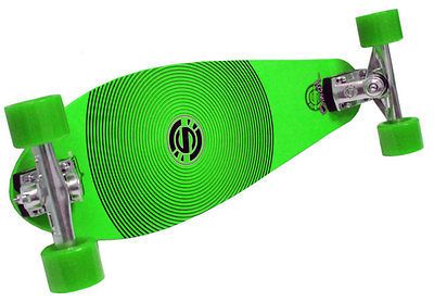 ORIGINAL DERRINGER GREEN CARVING CRUISER Mini Longboard w/ S6 TRUCKS