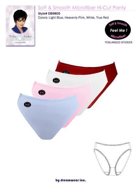 DELTA BURKE HI CUT MICROFIBER PANTIES