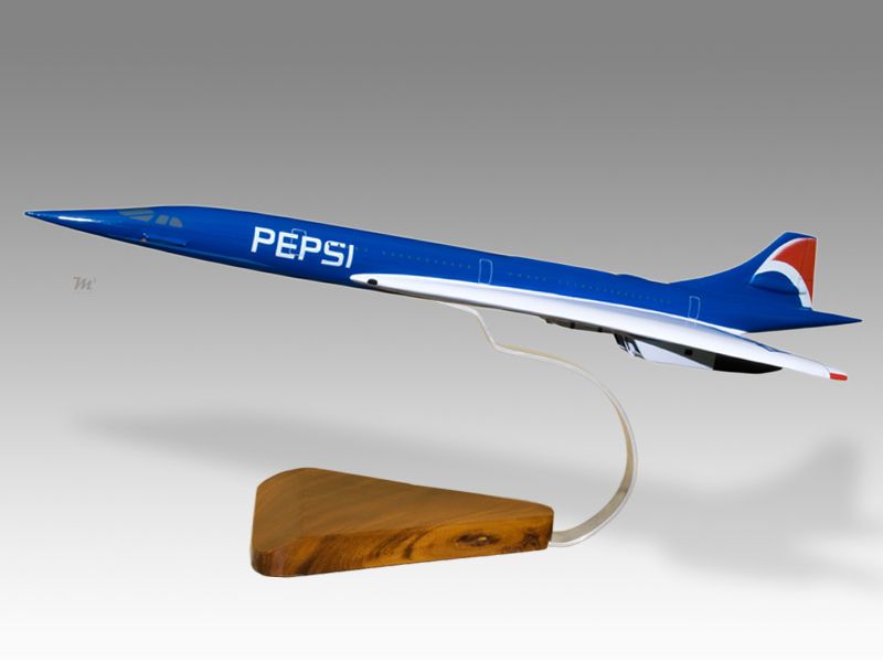 Concorde   Pepsi Cola Wood Desktop Airplane Model