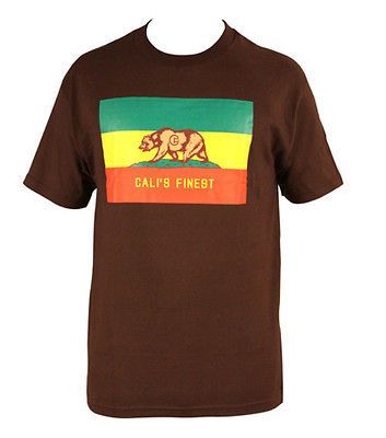 NEW ITEM CALIS FINEST CLOTHING RASTA FLAG T SHIRT URBAN BEAR REPUBLIC