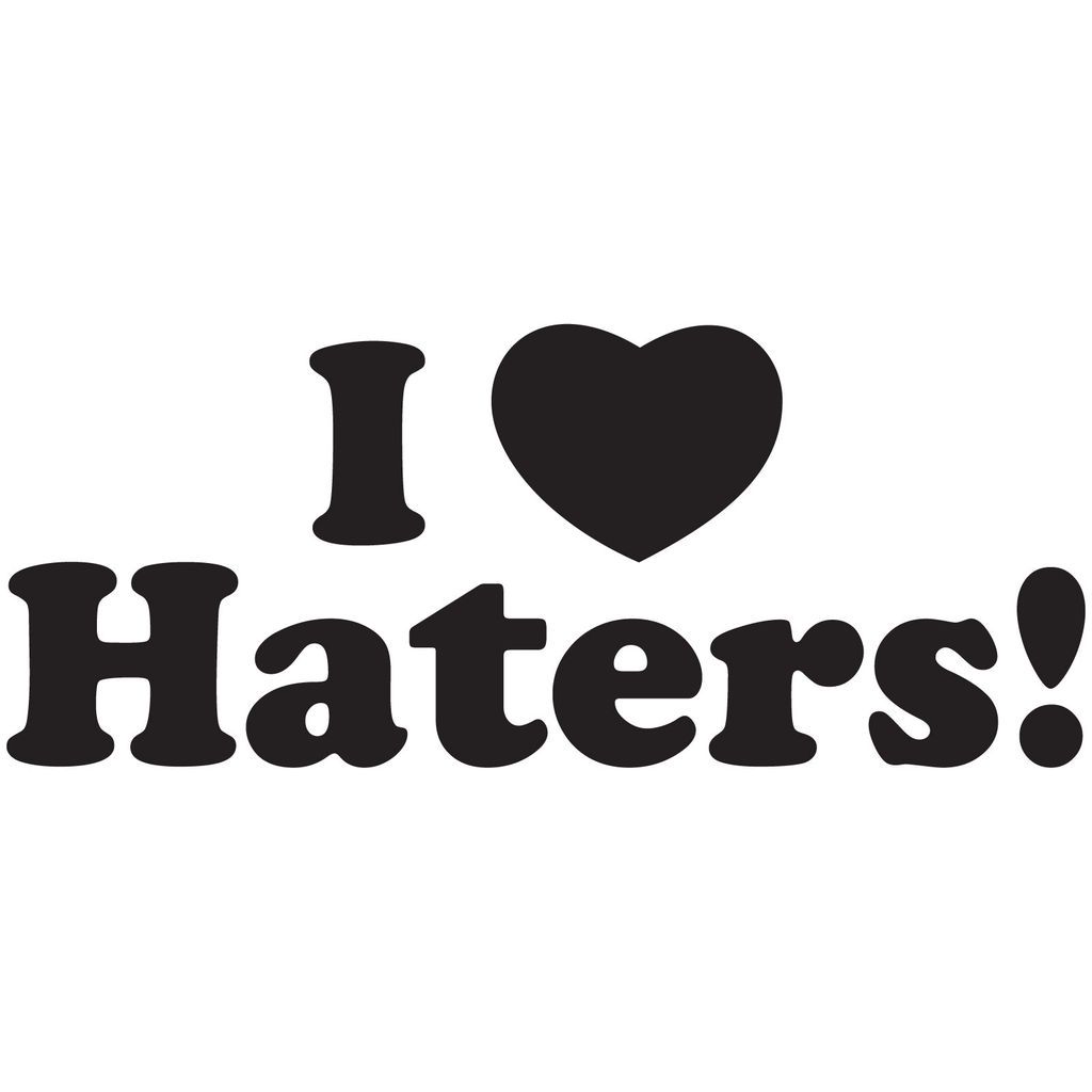 Love Heart Haters Vinyl Decal Car Window Sticker JDM ill fatlace