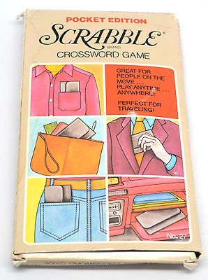 Vintage 1978 SCRABBLE POCKET Book Size Static Cling UNPLAYED Mini