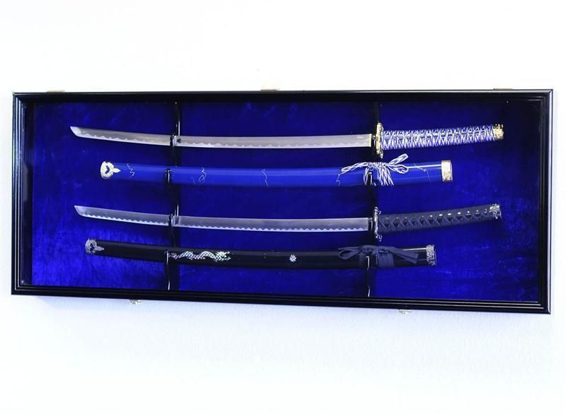 Sword Display Case Cabinet Rack Military Navy Civil War Samurai