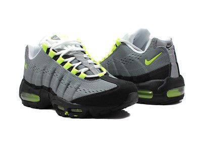 Max 95 EM Mesh Cool Grey/Volt Blac​k Neon Mens Running 554971 031