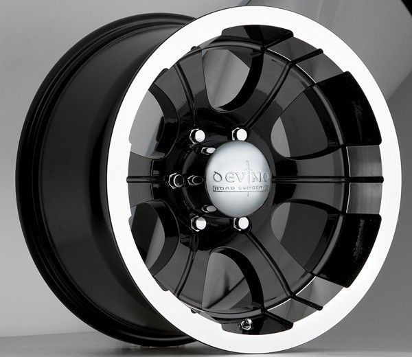 15 inch Devino 349 black wheels rims 5x5.5 5x139.7 NEW